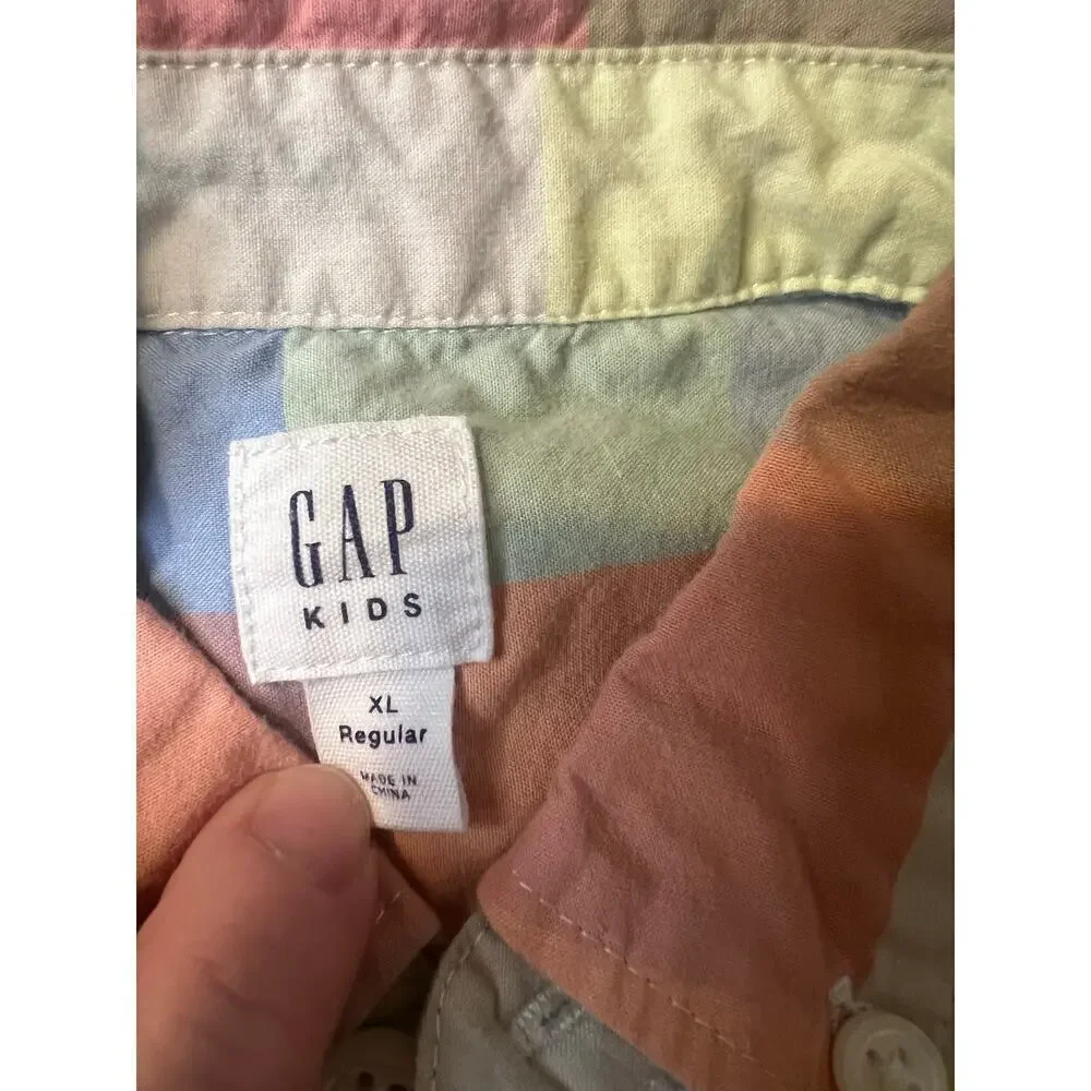 EUC Gap Kids Plaid Button Down - Boy's Size XL